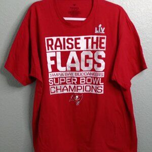 Tampa Bay Buccaneers Raise The Flags Superbowl LV (55), Men's 3XL T-Shirt, A271